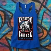 Blackfoot Tribe Native Pride Respect American Indian Us Flag Meaningful Gift Women's Tank Top thumb 3