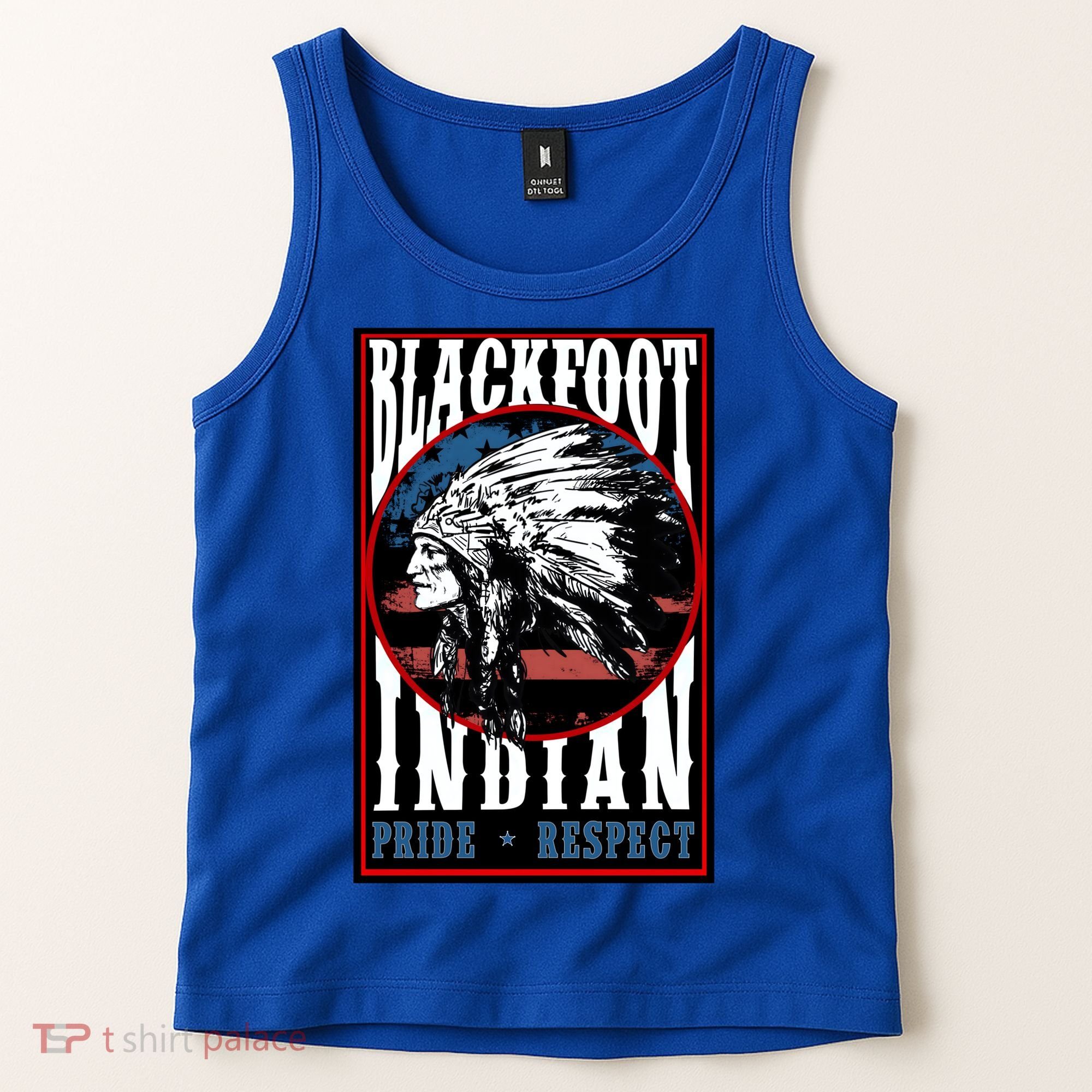 Blackfoot Tribe Native Pride Respect American Indian Us Flag Meaningful Gift Tank Top