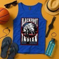 Blackfoot Tribe Native Pride Respect American Indian Us Flag Meaningful Gift Tank Top thumb 4