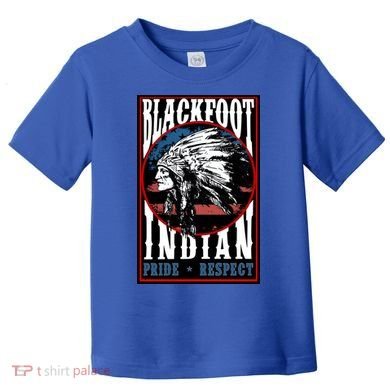 Blackfoot Tribe Native Pride Respect American Indian Us Flag Meaningful Gift Toddler T-Shirt