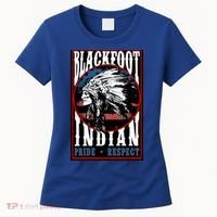 Blackfoot Tribe Native Pride Respect American Indian Us Flag Meaningful Gift Women's T-Shirt thumb 0