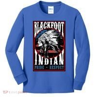 Blackfoot Tribe Native Pride Respect American Indian Us Flag Meaningful Gift Kids Long Sleeve Shirt thumb 0