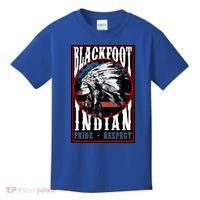 Blackfoot Tribe Native Pride Respect American Indian Us Flag Meaningful Gift Kids T-Shirt thumb 0