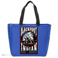 Blackfoot Tribe Native Pride Respect American Indian Us Flag Meaningful Gift Tote Bag thumb 0