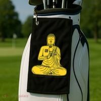 Buddha Texting On Cell Phone Golf Towel thumb 2