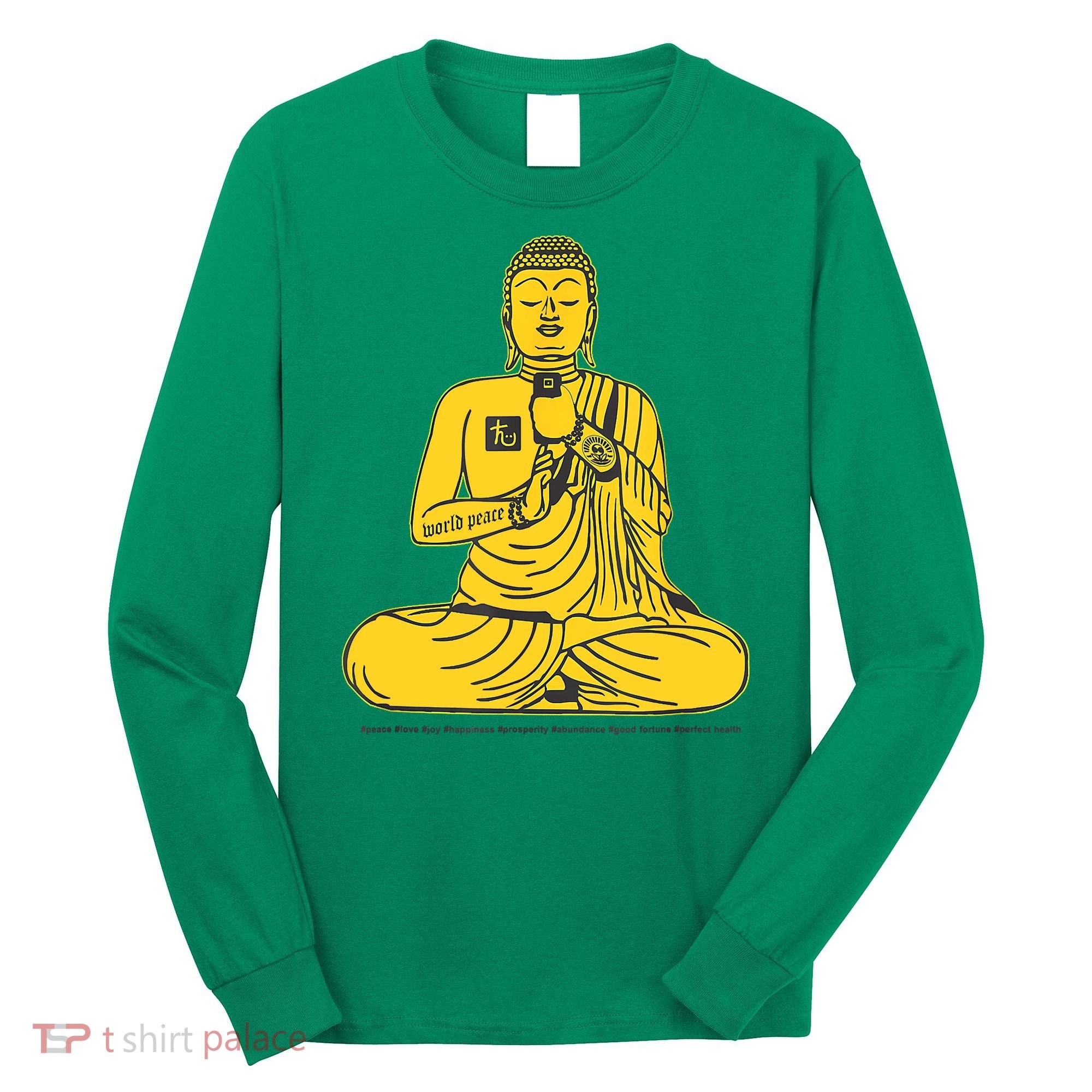 Buddha Texting On Cell Phone Long Sleeve Shirt