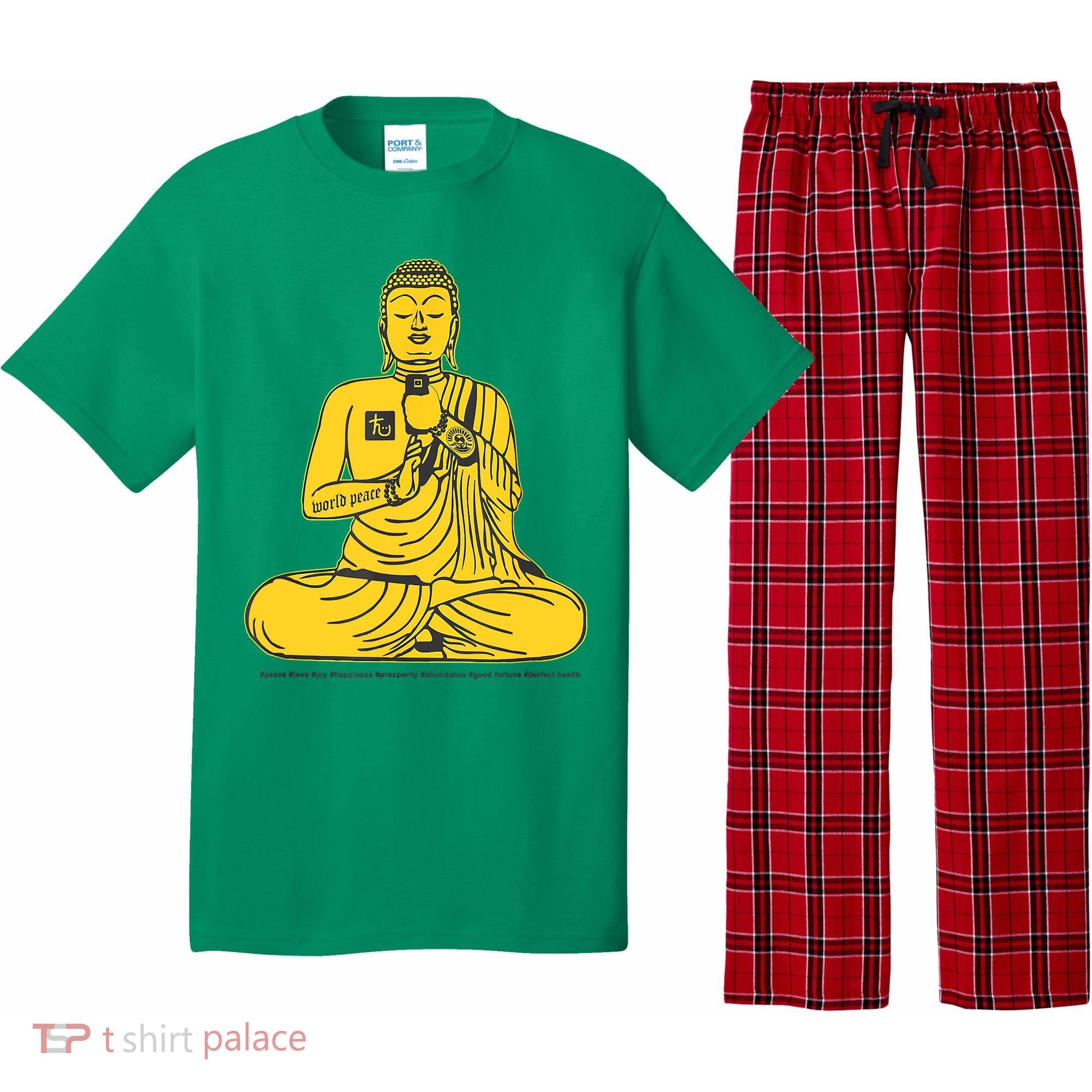 Buddha Texting On Cell Phone Pajama Set