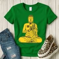 Buddha Texting On Cell Phone Women's T-Shirt thumb 3