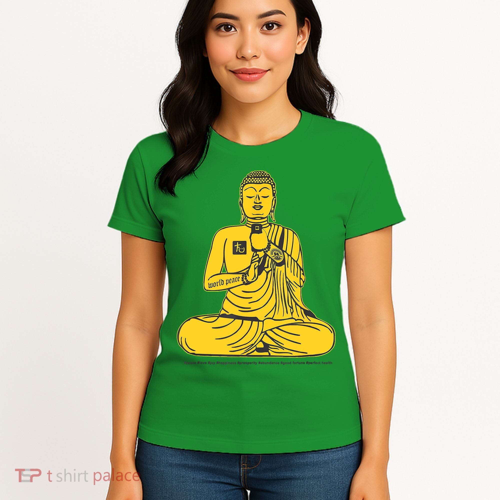 Buddha Texting On Cell Phone Women's T-Shirt