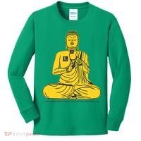 Buddha Texting On Cell Phone Kids Long Sleeve Shirt thumb 0
