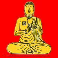 Buddha Texting On Cell Phone Santa Hat thumb 1