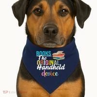 Books The Original Handheld Device Book Librarian USA-Made Doggie Bandana thumb 1
