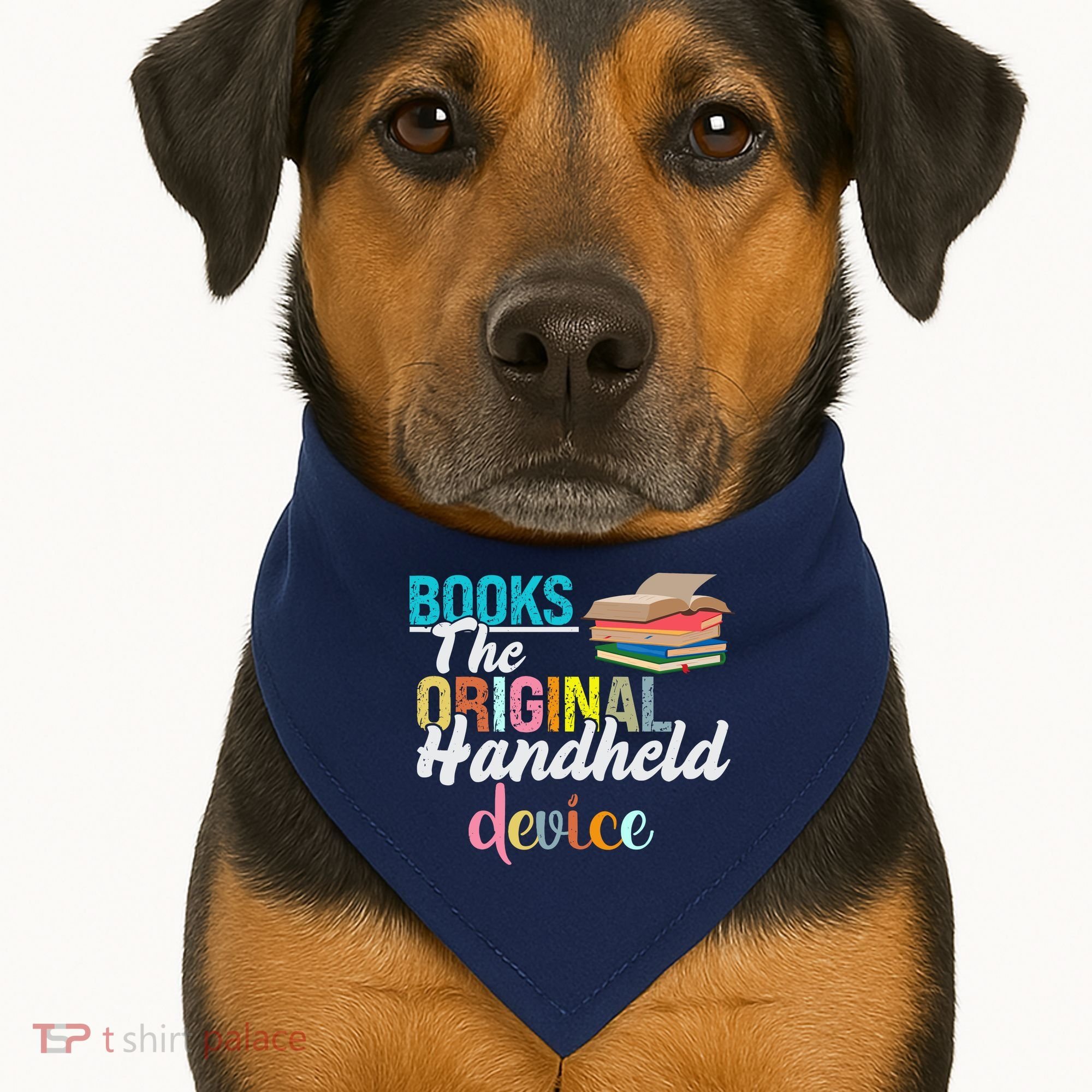 Books The Original Handheld Device Book Librarian USA-Made Doggie Bandana
