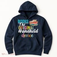 Books The Original Handheld Device Book Librarian Hoodie thumb 0