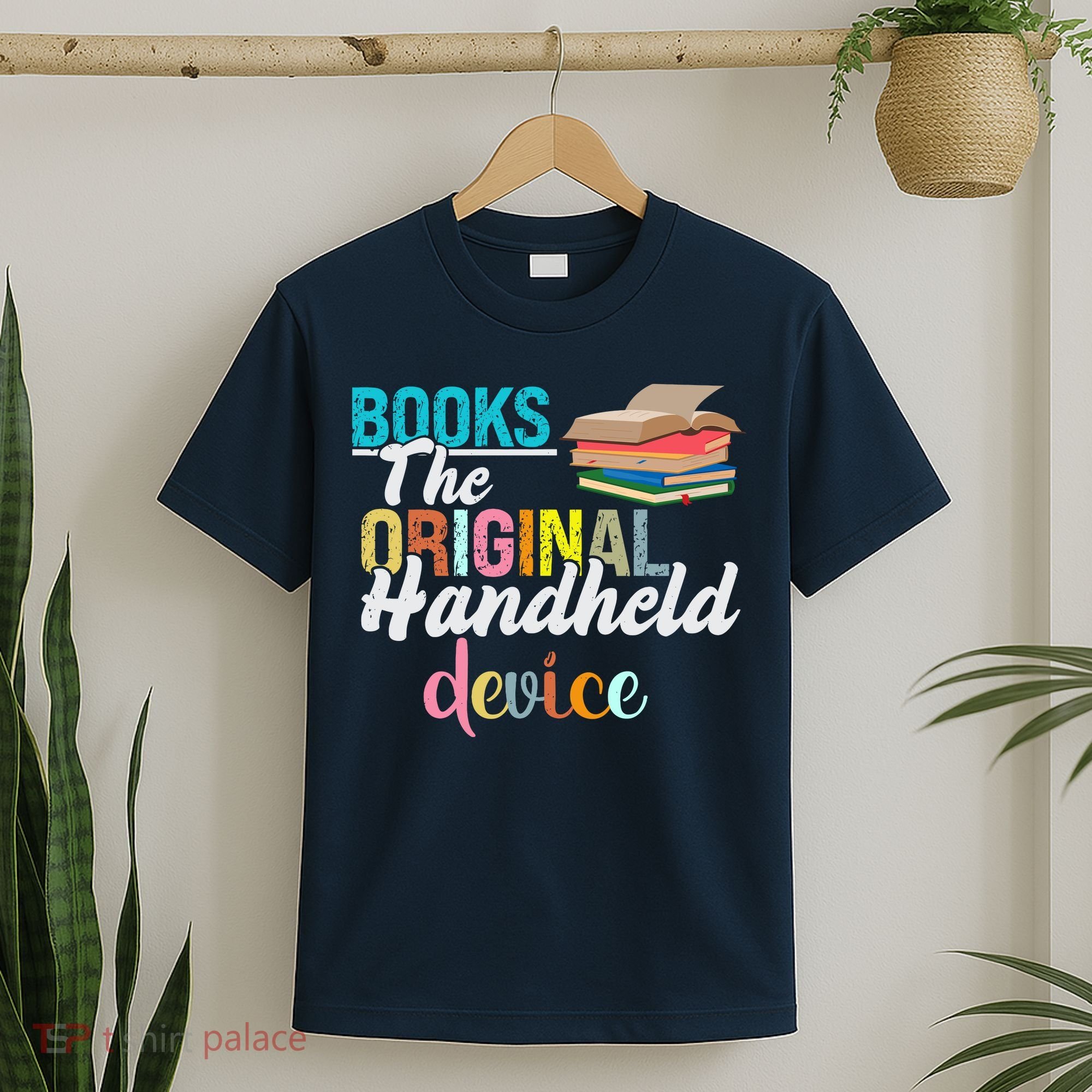 Books The Original Handheld Device Book Librarian T-Shirt