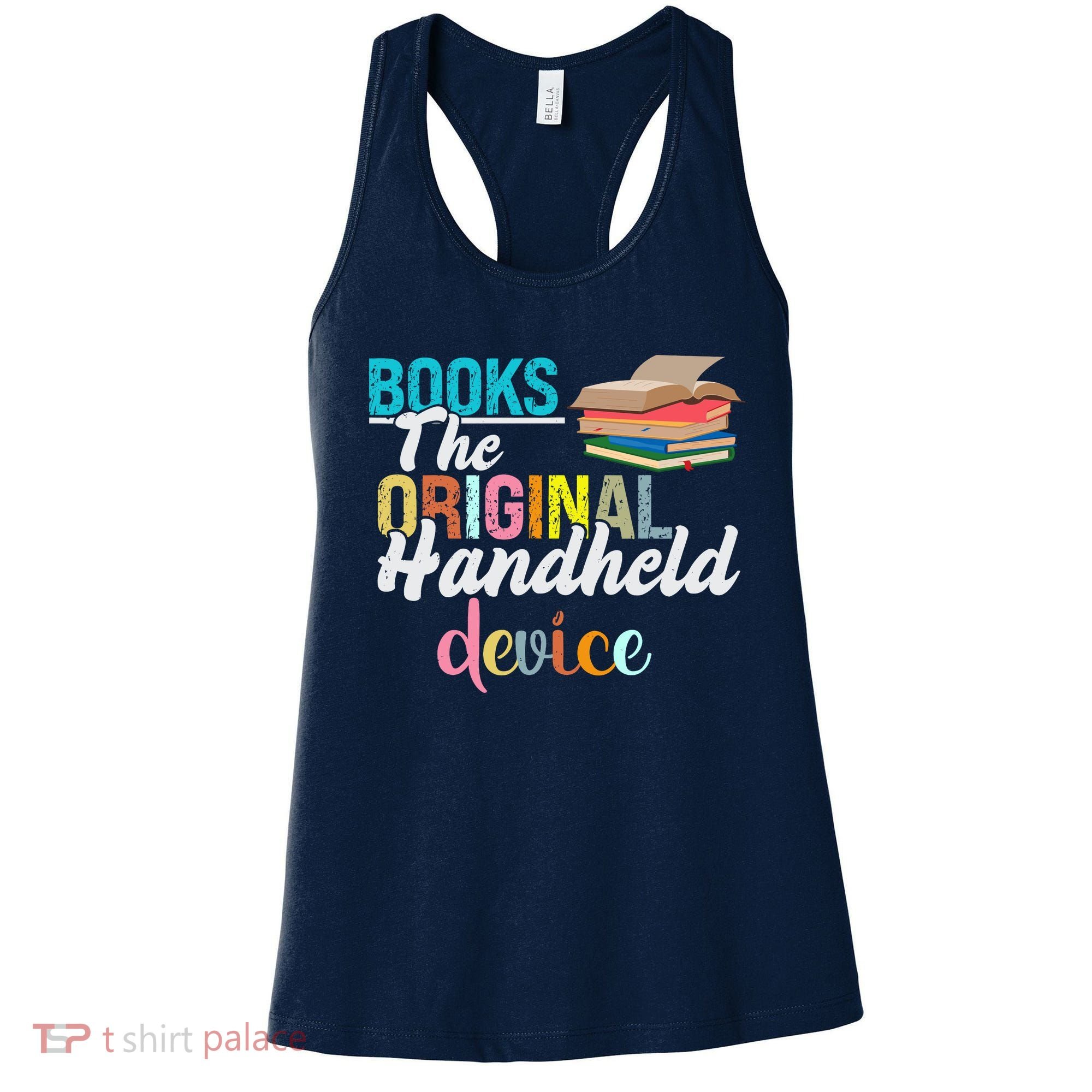Books The Original Handheld Device Book Librarian Women's Tank Top