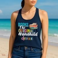 Books The Original Handheld Device Book Librarian Women's Tank Top thumb 2