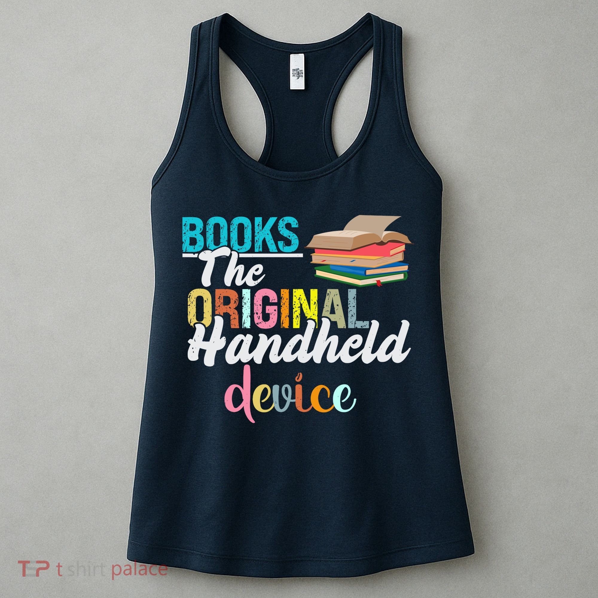 Books The Original Handheld Device Book Librarian Women's Tank Top