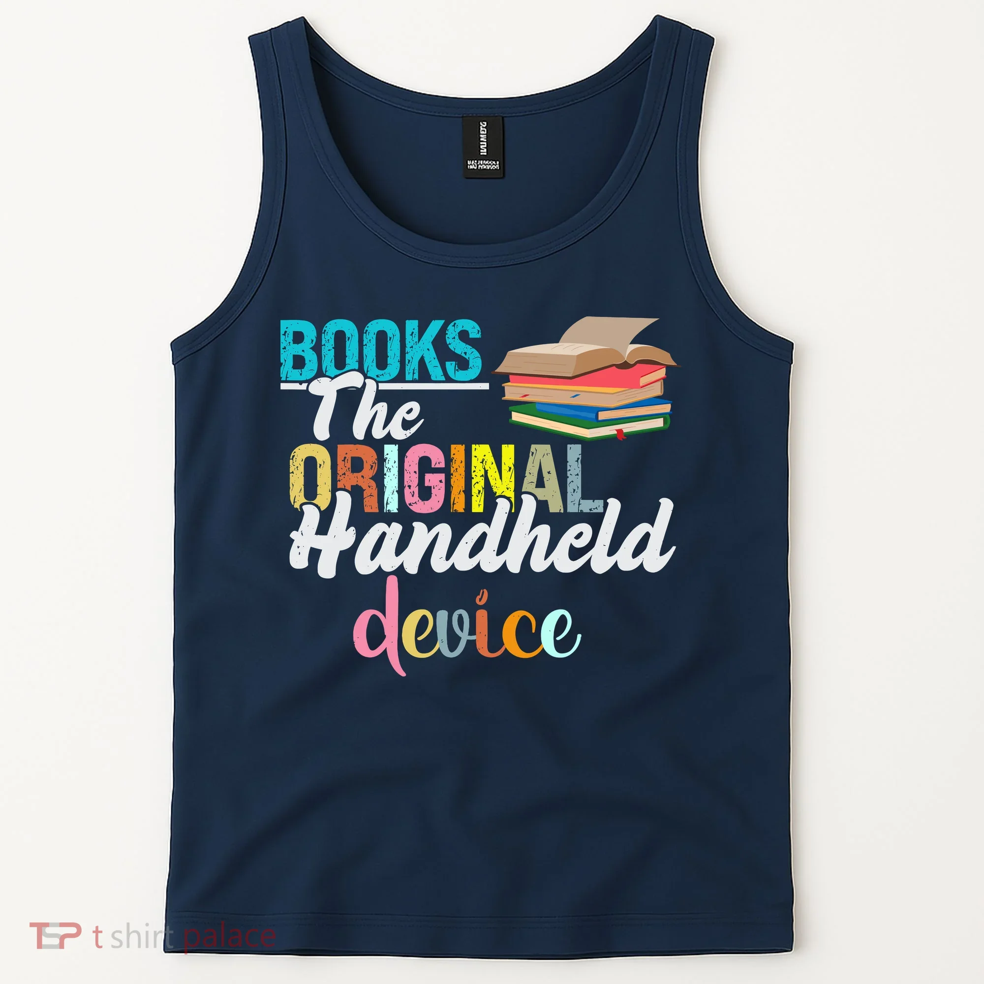 Books The Original Handheld Device Book Librarian Tank Top