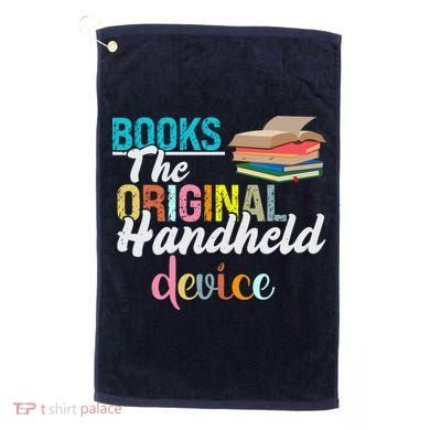 Books The Original Handheld Device Book Librarian Golf Towel
