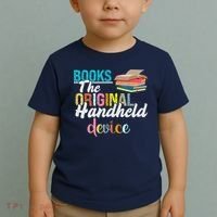 Books The Original Handheld Device Book Librarian Toddler T-Shirt thumb 2