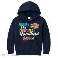 Books The Original Handheld Device Book Librarian Kids Hoodie thumb 0