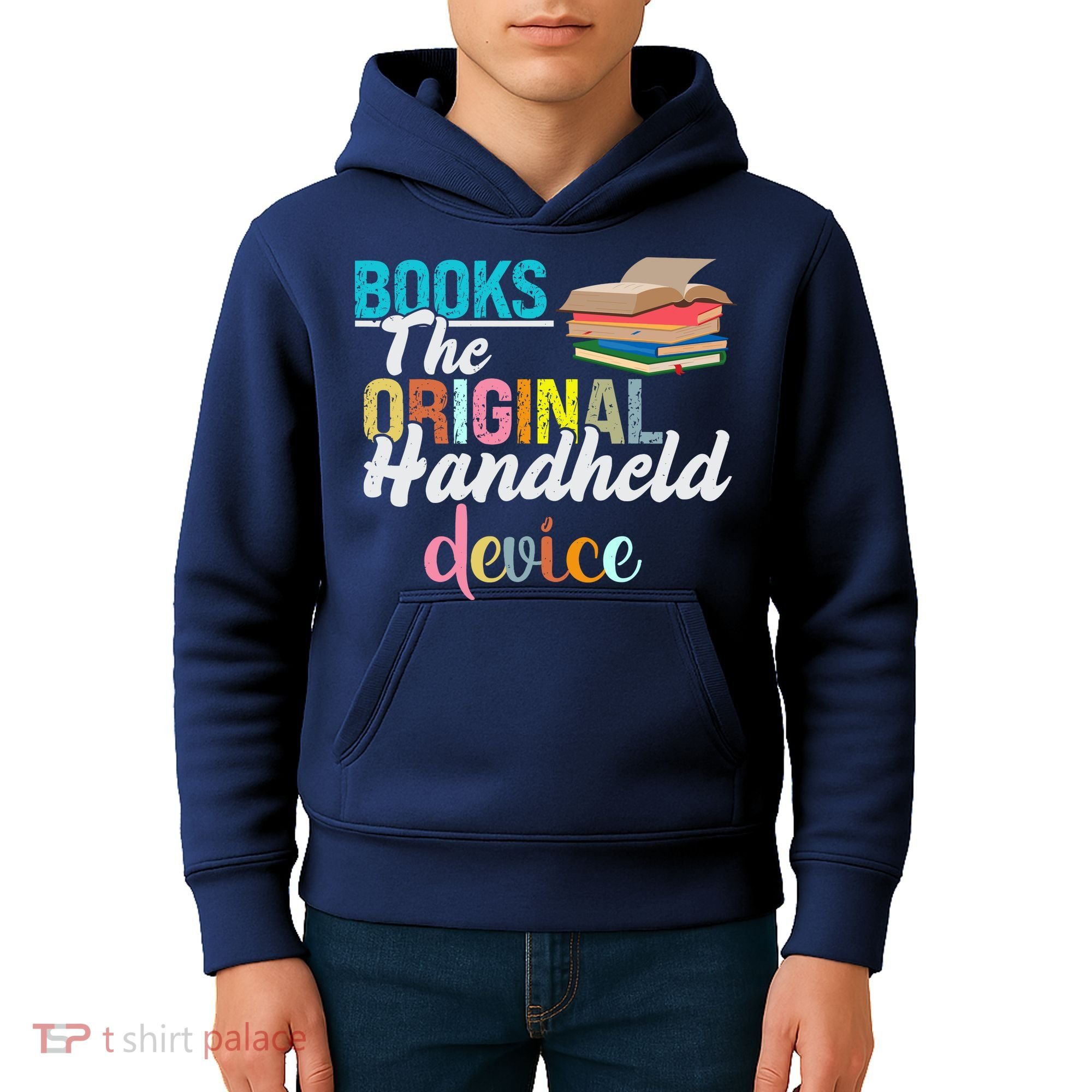Books The Original Handheld Device Book Librarian Kids Hoodie