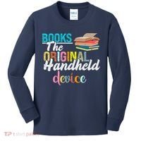 Books The Original Handheld Device Book Librarian Kids Long Sleeve Shirt thumb 0