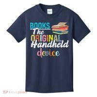 Books The Original Handheld Device Book Librarian Kids T-Shirt thumb 0