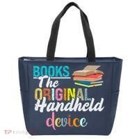 Books The Original Handheld Device Book Librarian Tote Bag thumb 0