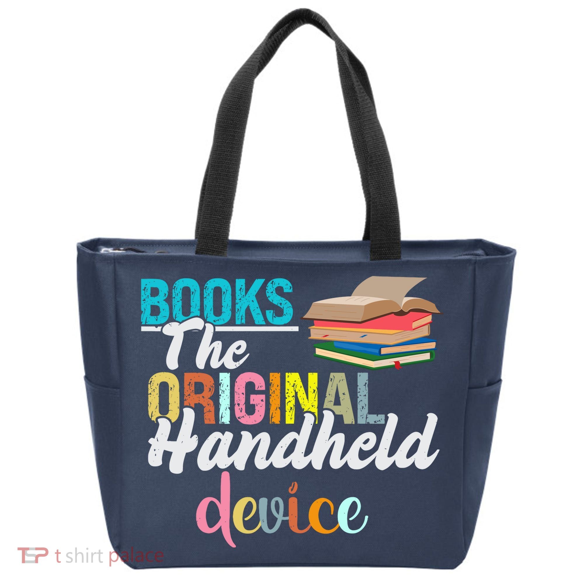 Books The Original Handheld Device Book Librarian Tote Bag