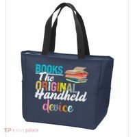 Books The Original Handheld Device Book Librarian Tote Bag thumb 3