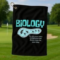 Biology The Only Science Cells Biologist Pun Funny Biology Golf Towel thumb 1