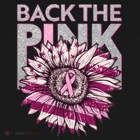 Back The Pink Breast Cancer Awareness Sunflower Ribbon Long Sleeve Shirt thumb 2