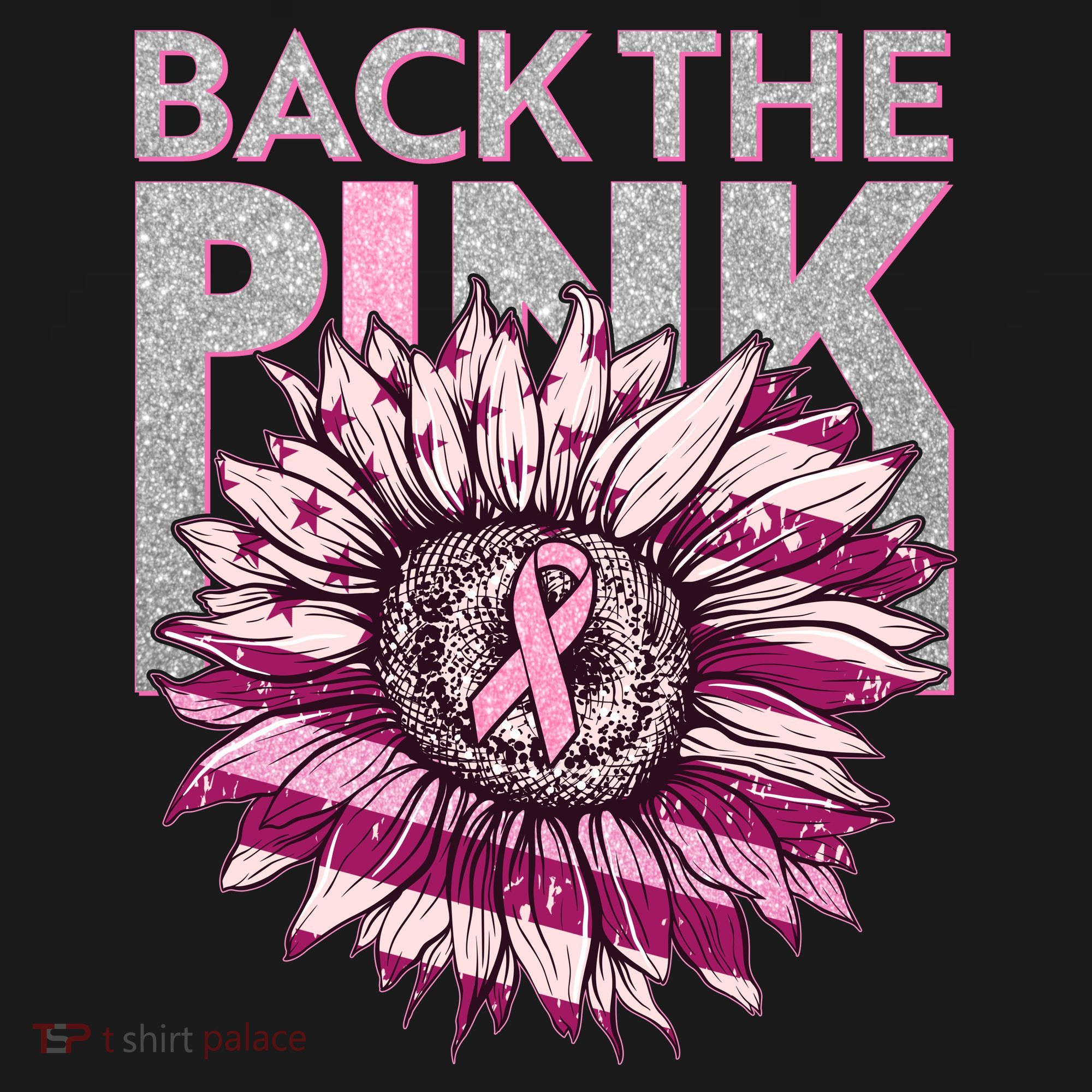 Back The Pink Breast Cancer Awareness Sunflower Ribbon Apron