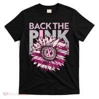 Back The Pink Breast Cancer Awareness Sunflower Ribbon T-Shirt thumb 0