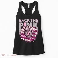 Back The Pink Breast Cancer Awareness Sunflower Ribbon Women's Tank Top thumb 0