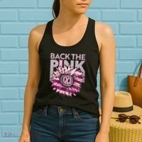 Back The Pink Breast Cancer Awareness Sunflower Ribbon Women's Tank Top thumb 2