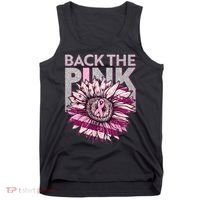 Back The Pink Breast Cancer Awareness Sunflower Ribbon Tank Top thumb 0