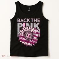 Back The Pink Breast Cancer Awareness Sunflower Ribbon Tank Top thumb 2