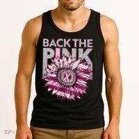 Back The Pink Breast Cancer Awareness Sunflower Ribbon Tank Top thumb 3
