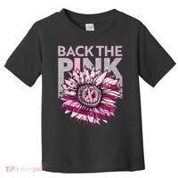 Back The Pink Breast Cancer Awareness Sunflower Ribbon Toddler T-Shirt thumb 0