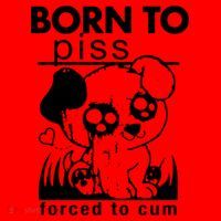 Born To Piss Forced To Cum Funny Dog Santa Hat thumb 1