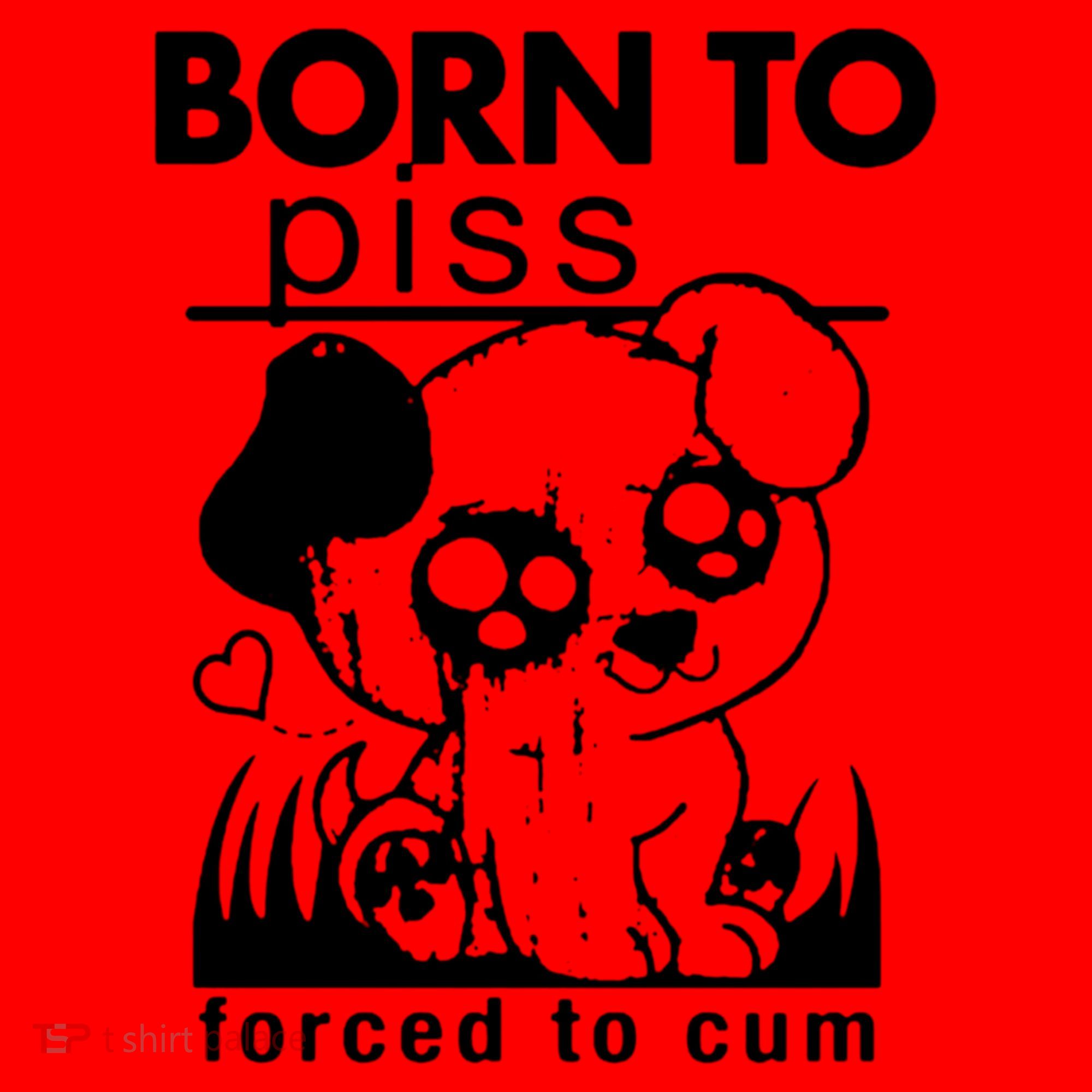 Born To Piss Forced To Cum Funny Dog Santa Hat
