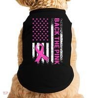 Back The Pink Breast Cancer Awareness American US Flag Doggie Tank thumb 0