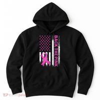 Back The Pink Breast Cancer Awareness American US Flag Hoodie thumb 0