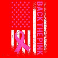 Back The Pink Breast Cancer Awareness American US Flag Santa Hat thumb 1