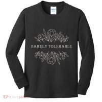 Barely Tolerable Pride And Prejudice Jane Austen Kids Long Sleeve Shirt thumb 0