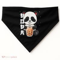 Bubble Tea Panda Boba Tea USA-Made Doggie Bandana thumb 0