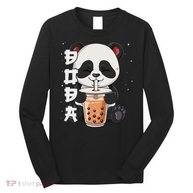 Bubble Tea Panda Boba Tea Long Sleeve Shirt